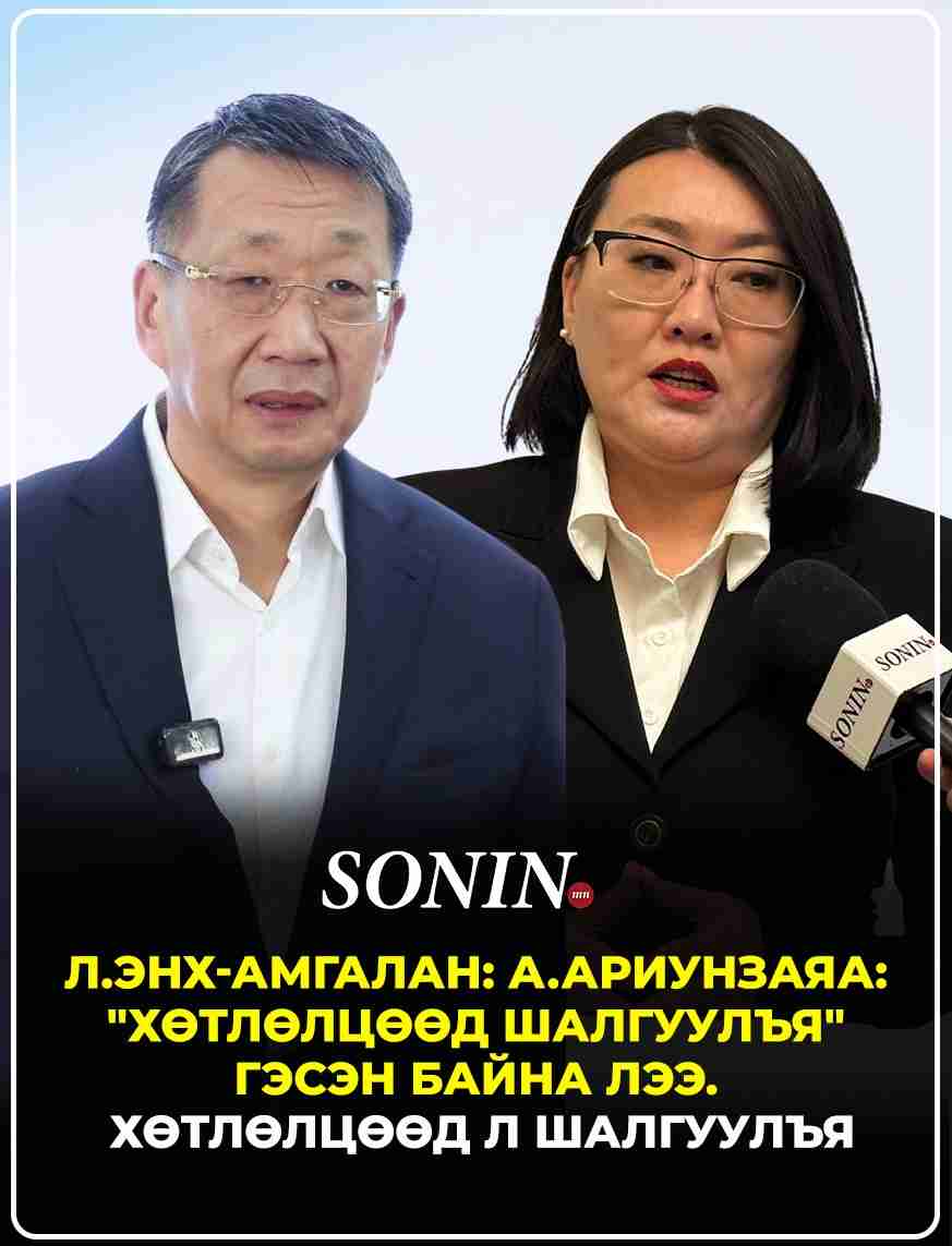 Л.Энх-Амгалан: А.Ариунзаяа: "Хөтлөлцөөд шалгуулъя" гэсэн байна лээ. Хөтлөлцөөд л шалгуулъя